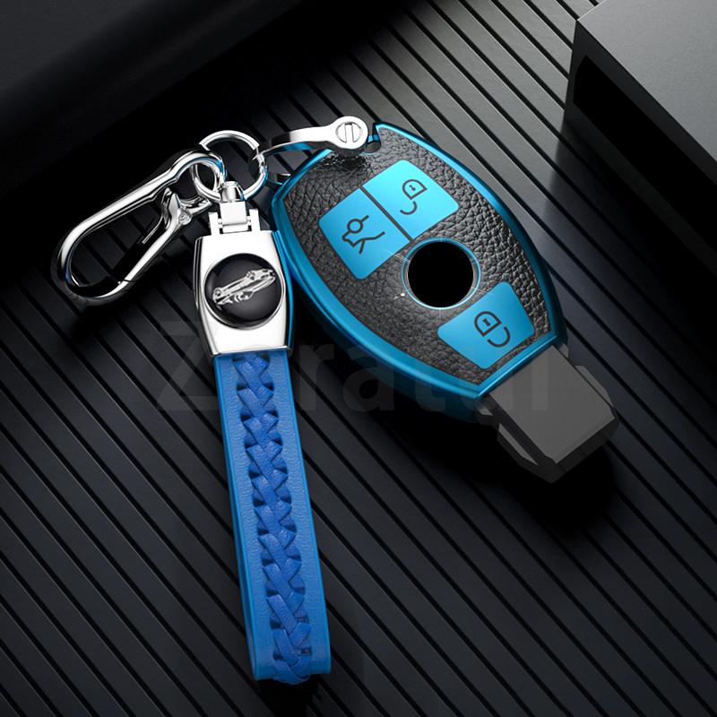 Tpu Leather Car Key Case Cover For Mercedes Benz W211 W204 A B R G Class Glk Gla Glc Glr W210 W176 W202 W463 Shell Fob Holder