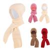 Windproof Hat Scarf Set Neck Warmer Knitted Hat  Scarf Fashion Integrated Ear Protection Cap  Woman