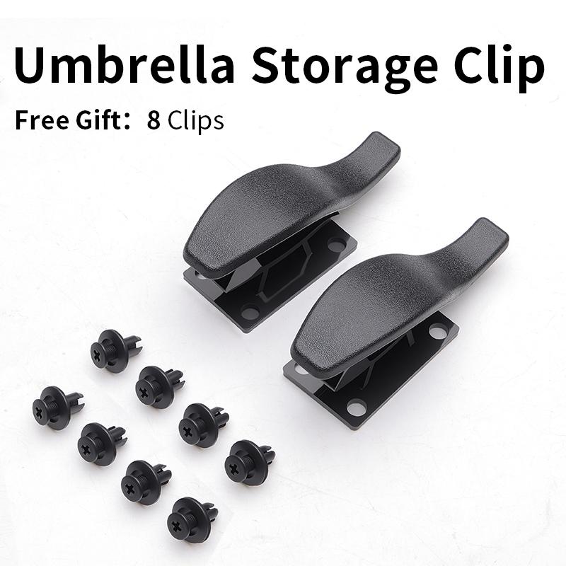 Car Umbrella Holder, Rear Trunk Mounting Clip, Multi-functional In-Car Umbrella Organizer, Universal for Family Vehicles
