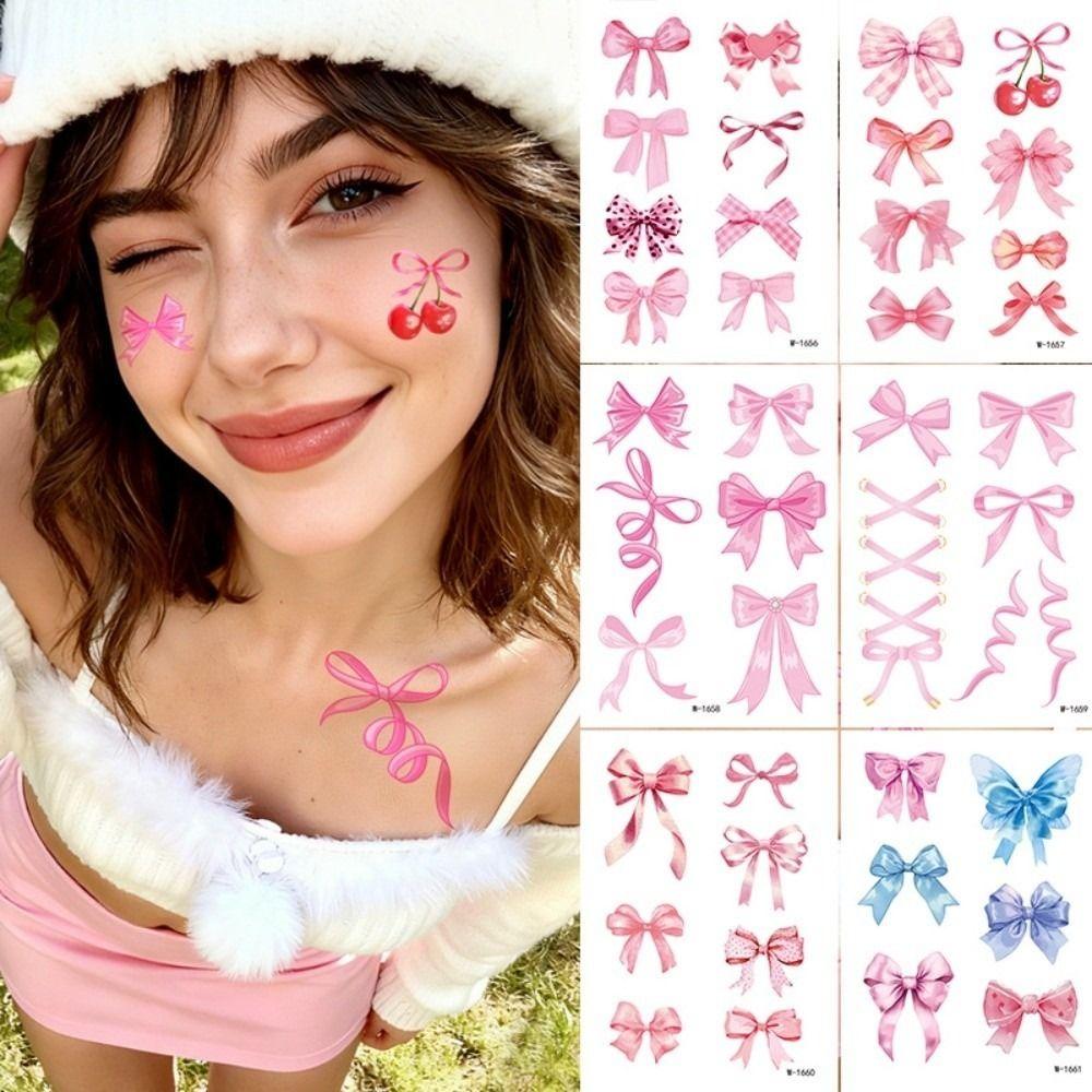 Leopard Print Valentine Day Kiss Lip Stickers Disposable Makeup Stickers Live House