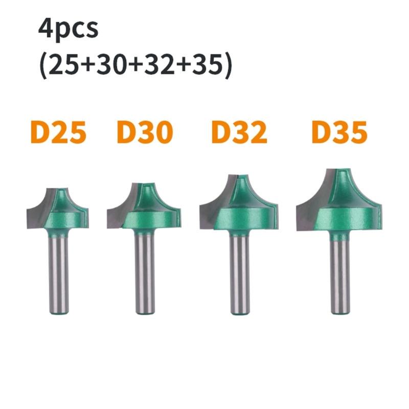 Alloy Router Bit 8mm Shank Collection Including Flat Ballnose V Shaped Cutters for Woodcrafts Projects