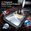For Samsung Galaxy S25 Magnetic Case PC+TPU Phone Cover with Tempered Glass Screen Film