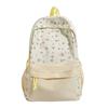 Cute Heart and Bow Print School Backpack with Front Pocket Top Handle Casual Daypack for Girls Students