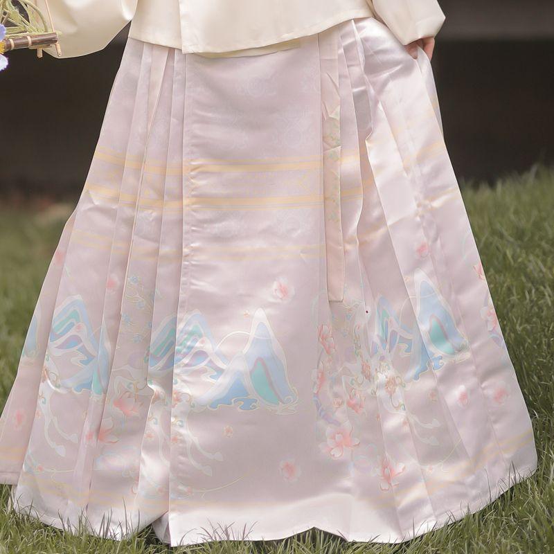 

Ханфу девушка в китайском стиле тканевое летнее платье античный костюм Тан костюм супер феи платье маленькая девочка юбка русалки принцессы нижнее белье XL