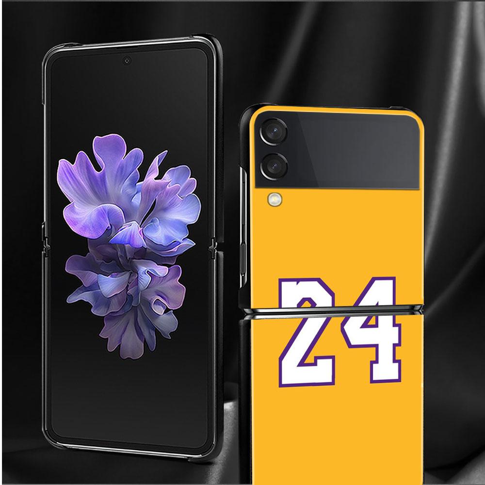 For Samsung Flip Zflip Z Flip3 5g Zflip3 Hard Pc Phone Case Fundas Basketball 23 24 Lucky Number