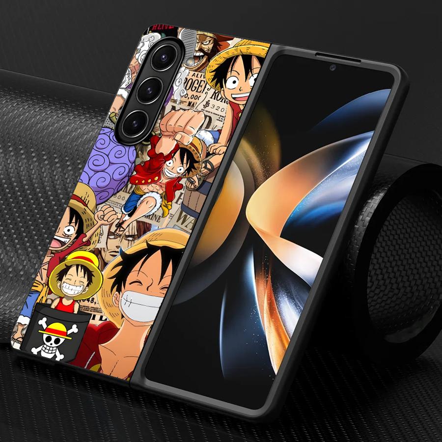 Pouzdro pro Samsung Galaxy ZFold7 ZFold4 ZFold5 Z Fold 7 6 5 4 3 ZFold3 ZFold6 Pevný kryt na telefon Jednodílný Luffy Ďábelský plod