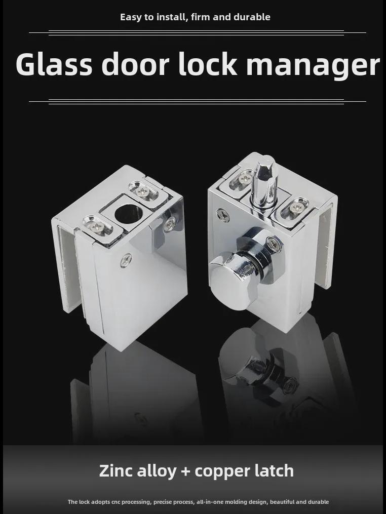 Încuietoare uși din sticlă - Încuietoare de podea cu o singură ușă pentru baie sau toaletă