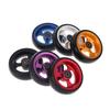 Wheelchair Front Caster Wheel, 4" PU Solid Tire with Aluminum Alloy Hub, Bearing I.D. 8mm, Swivel Caster Replacement