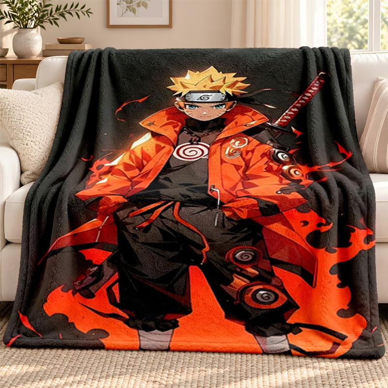 Naruto blanket Flannel Blanket Soft Cozy Plush Throw for Sofa Bed Lightweight Home Decoration Outdoor camping