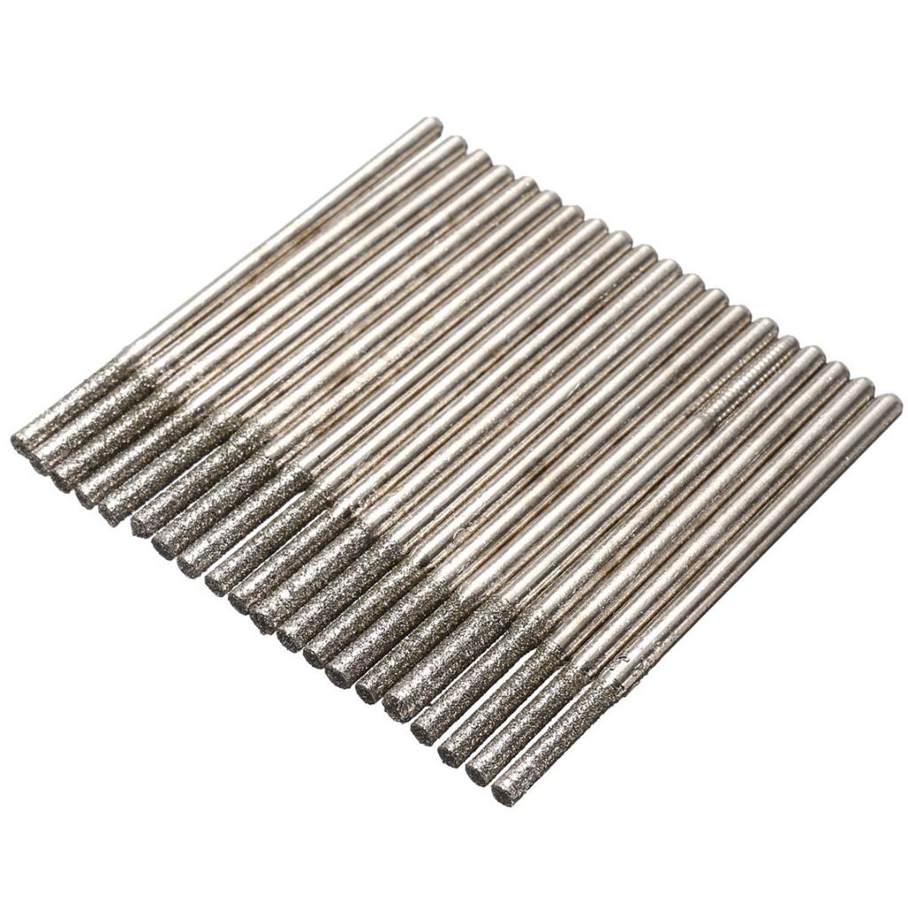 20Pcs 2mm Diamond Coated Hole Saw Solid Drill Bit For Glass Tile Ceramic Marble