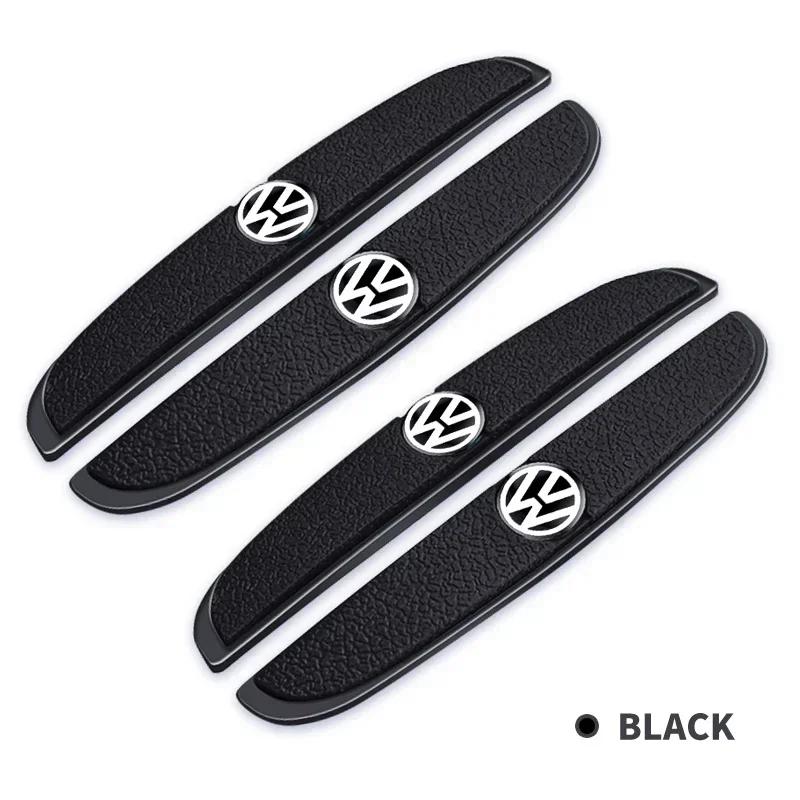 2026 Hot For Volkswagen VW 4pcs Rubber Anti Collision Strip Car Door Rearview Mirror Protector Stickers For Volkswagen VW Touran