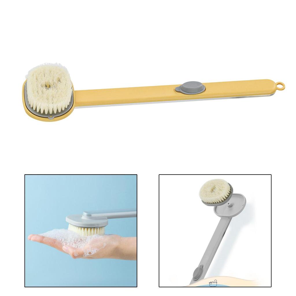 Long Handle Body Brush with Shower Gel Container for Men and Women Elderly