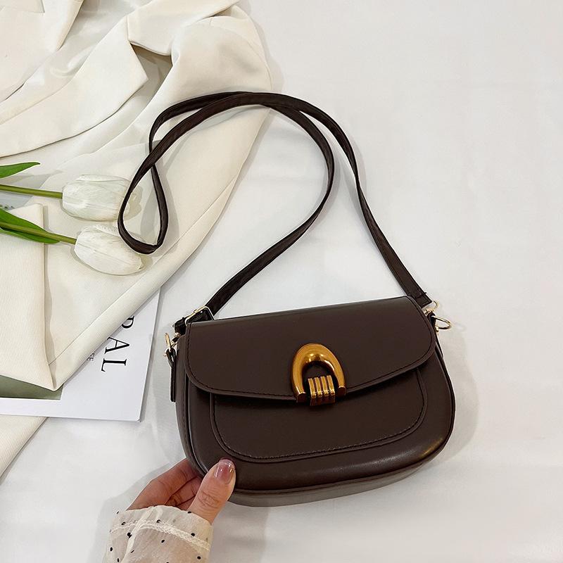 

Модная повседневная сумка-седло женская 2025 весна новая ретро простая универсальная сумка-мессенджер высококлассная трендовая женская сумка