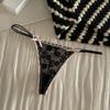 Thin Strap Underwear for Women Transparent Mesh Lace Briefs Flower Lace Thong  Comfortable