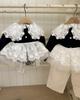 2025 Korean Spring Lace Lapel Snap Crotch Bodysuit for Girls - Infant/Toddler Romper