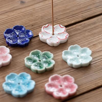 Realistic Aromatherapy Censer Polished Ceramic Elegant Flower Incense Holder for Gifts