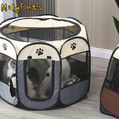 Durable Grip Foldable Pet Tent Scratch Resistant Portable Design Octagonal Pet Fence Waterproof Oxford Cloth Foldable Structure