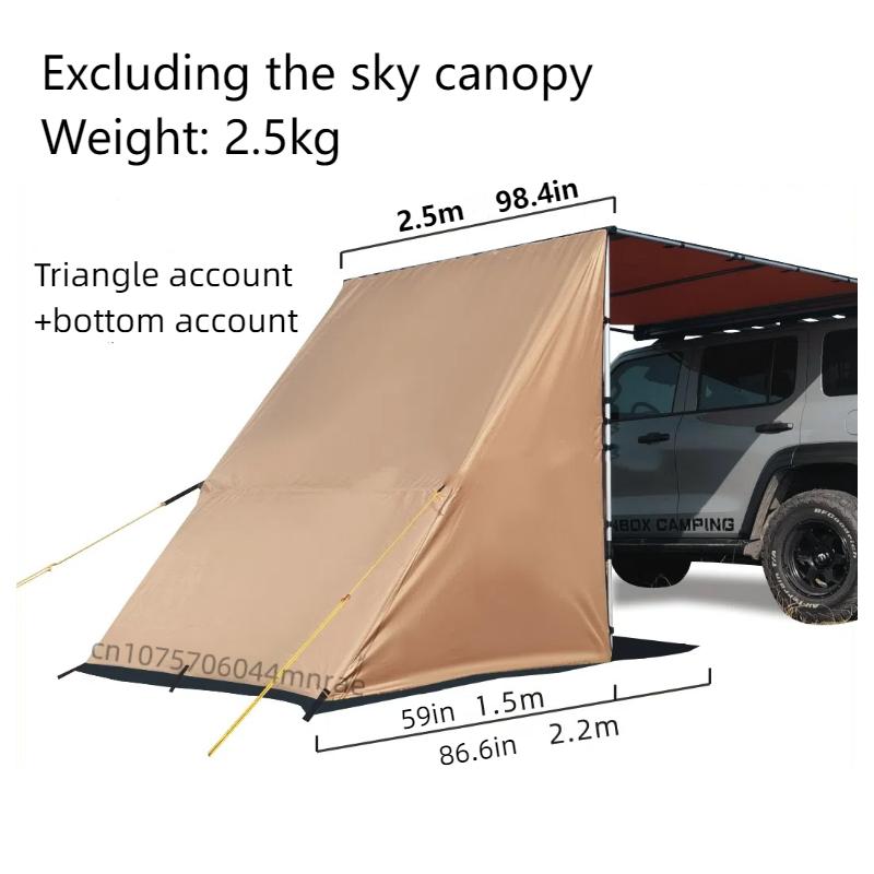 Outdoor Car Side Tent, Expansion Accessories, Shelter with Windows, Side Arrangement of Bags, Projection Screen Tent