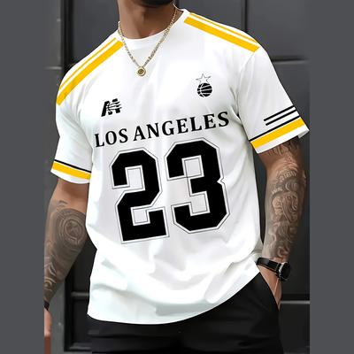2025 Neue tragbare Casual Loose Daily Tops für Erwachsene 3D-gedruckte bequeme Rundhals-Tops Hübsche klassische Herren-T-Shirts mit Aufdruck