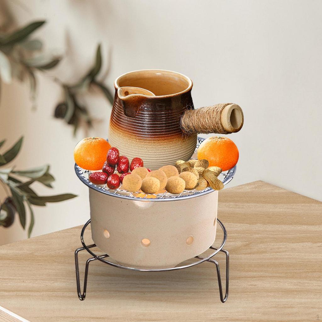 760 ml Keramik-Teekanne, Porzellan-Teekanne mit seitlichem Griff, Wasserkocher für Camping, Picknick