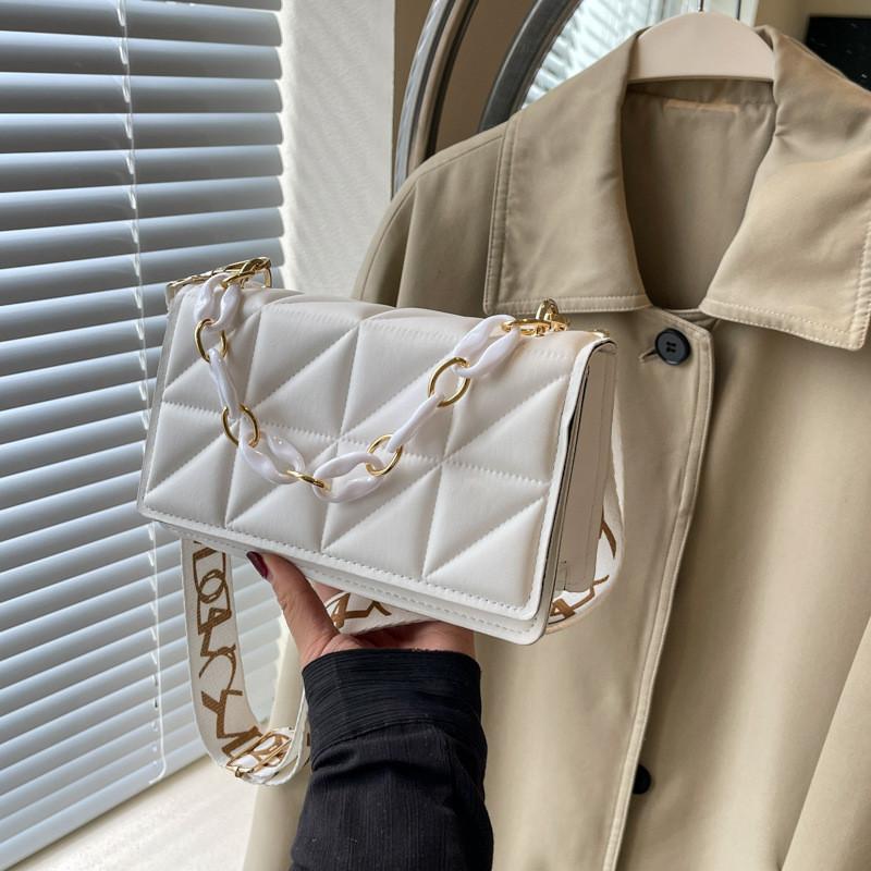 Stylish Pu Women's Shoulder Bag Modern Aesthetic Small Square Crossbody Bag