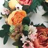 Front Door Wreath 16.5in Diameter Artificial Flowers Bright Colors Wall Floral Wreath for Decoration