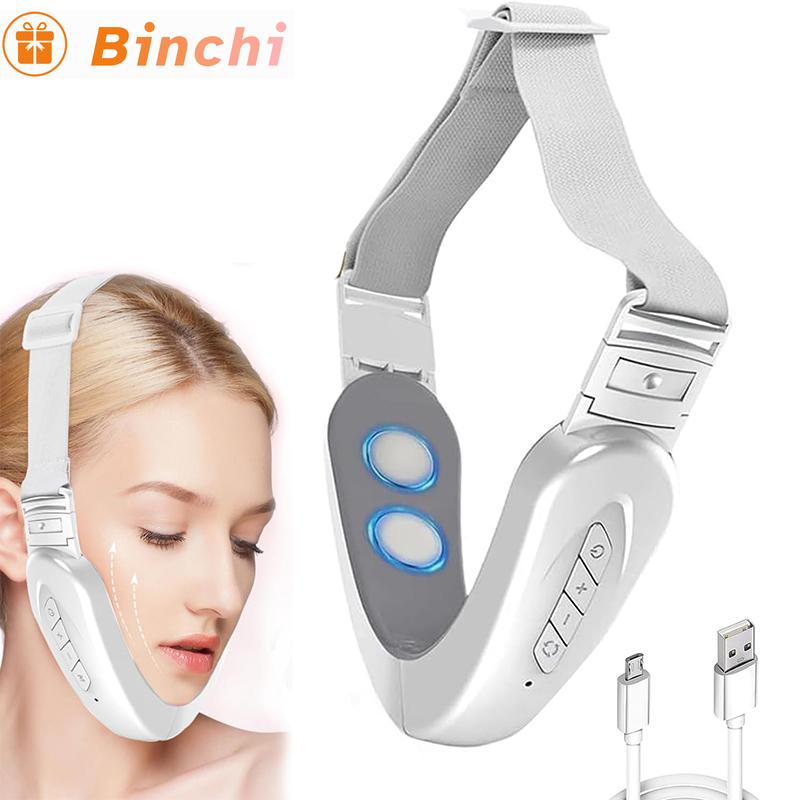 Facial V Lifting Vibration Massager Therapy Facial Lifting Device Double Chin V Face Shaped Cheek Lift Anti-Wrinkle Skin Care