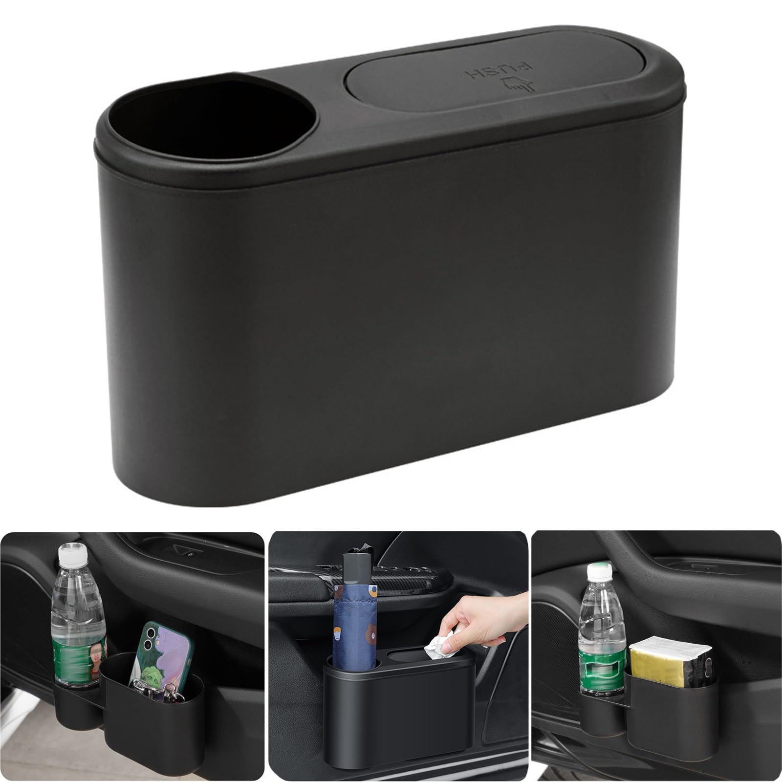 Car Trash with Drink Holder, Compatible with Honda N-Box, JF1, JF2, JF3, JF4, 1 piece