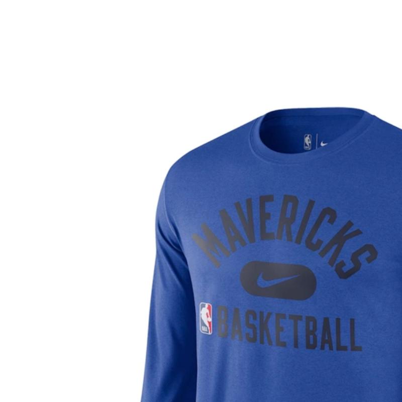 Nike Dallas Mavericks T-Shirt Quick-Dry Sports Long Sleeve Kids Tops Blue 3Z2B7FEJX-MAV