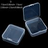 1 boîte de rangement transparente pour faux ongles en acrylique naturel français