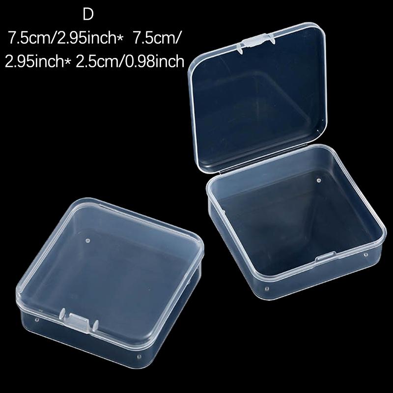 1 boîte de rangement transparente pour faux ongles en acrylique naturel français