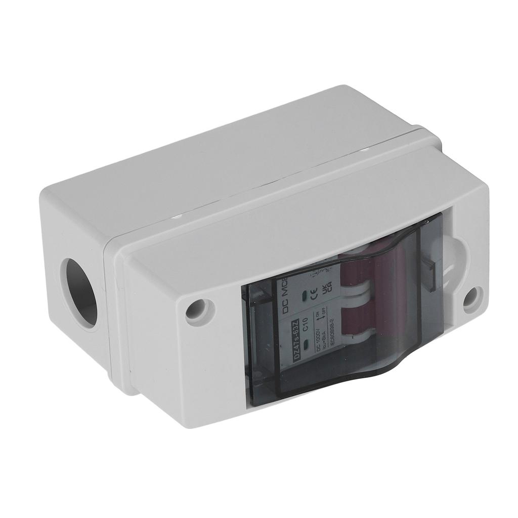 2P DC Circuit Breaker IP65 Waterproof Miniature DC Isolator Switch for Solar PV System 1000V 10A