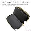[Revetta] Crocodile Leather Long Wallet, Large Capacity, 40 Card Slots, Men's Wallet, Black, Double Round Zipper, Gold, Genuine Leather, Single Piece