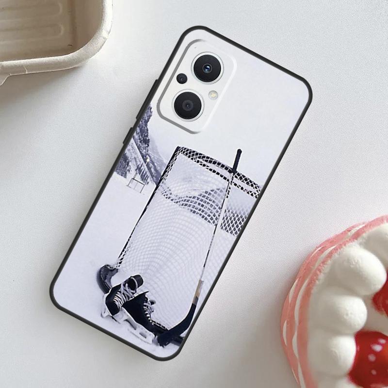 Hockey Stick and Puck Case For OPPO Reno 7 8 6 5 4 Lite 8T 4Z 5Z 11 F 10 Pro OPPO Find X6 X5 Pro X2 X3 Neo Cover