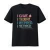 Retired Teacher T Shirt Retirement for S Women Appreciation Officially Vintage Washed Homme Streetwear Casual Soft Stretched