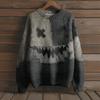 Long Sleeve Pullover Sweaters For Women O Neck Casual Cute Printing Knit Oversized Sweater