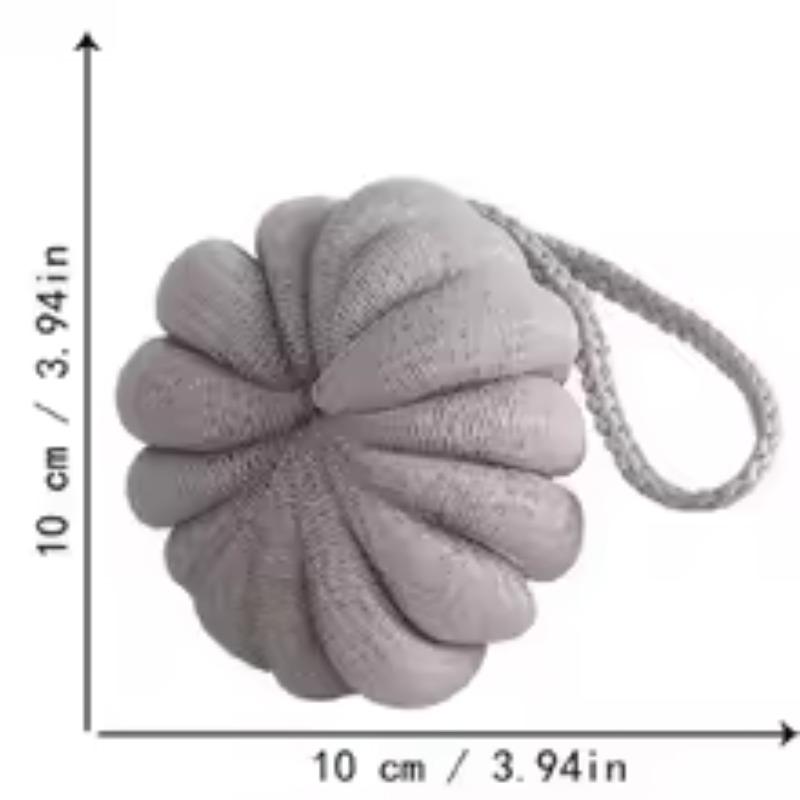 

Шарик для ванны, отшелушивающий скруббер, мягкая сетка для душа, пенящаяся губка, очиститель кожи тела, инструменты для чистки, аксессуары для ванной комнаты серый