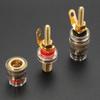 8pcs Speaker Terminal Binding Post Connectors Gold-plated Banana Adapters