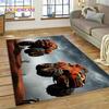 Tapete de Desenho Animado Monster Truck Monster Jam para Quarto Sala de Estar Decoração de Casa Sofá, Jogo Infantil Grande Tapete de Chão Decorativo