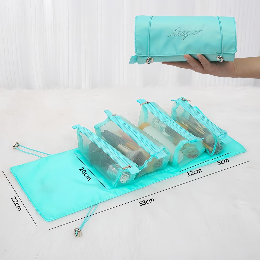 Detachable Makeup Bag Simple Women's Foldable Travel Cosmetic Storage Organizer Wash Bag Toiletry Bag