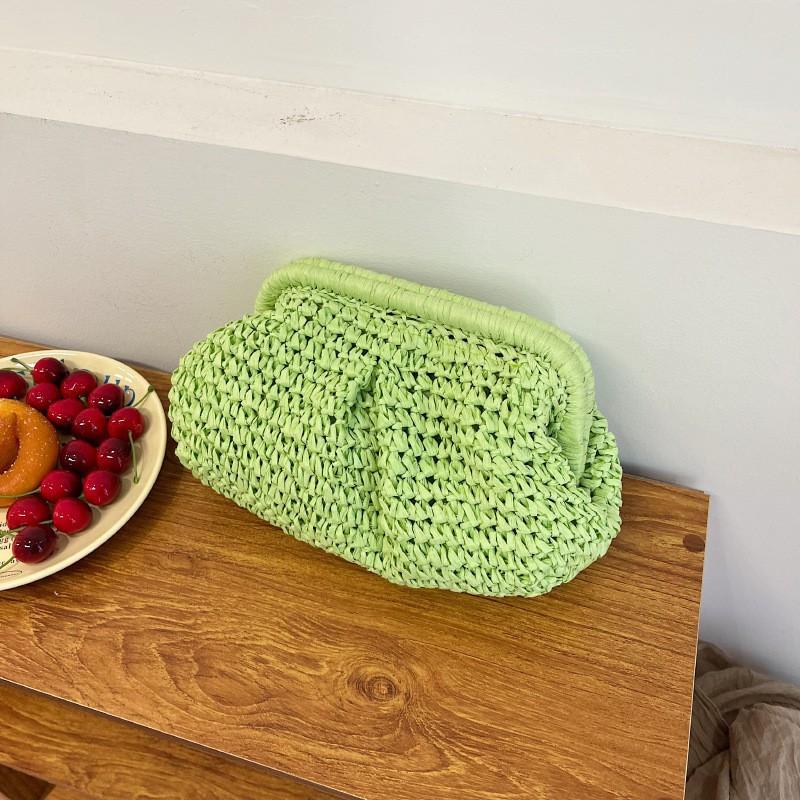 

Straw Bag Female Niche Design Woven Chain Shoulder Cross-body Small Red Book Popular Handheld Dinner зелений