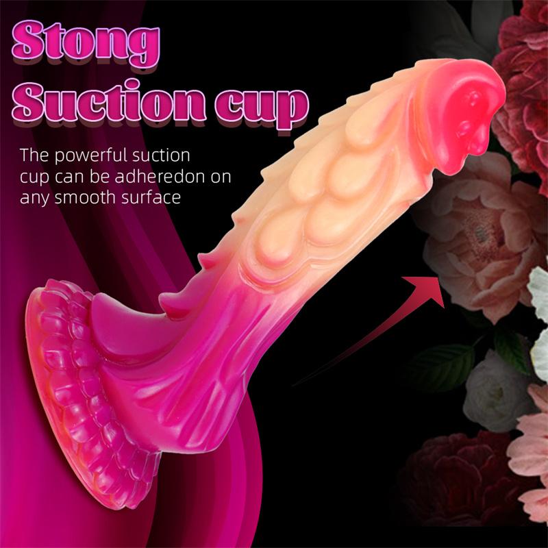 Kirin Jade Liquid Silicone Female Special-shaped Makeup Simulation Gradient Penis Sex Toys
