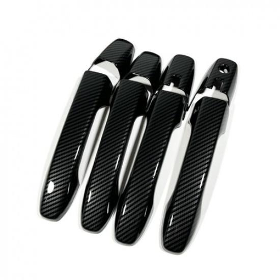 Carbon Fiber Side Door Handle Cover Trim For Toyota Yaris Cross AC200 -2025