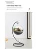 Modern Minimalist Hanging Glass Sphere with Iron Stand for Plants