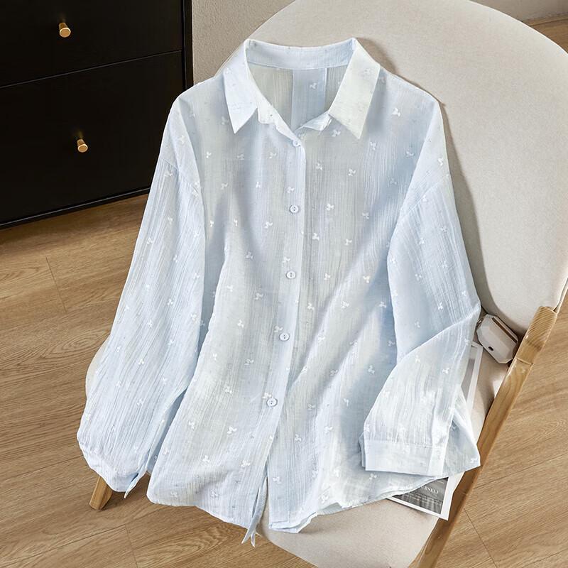 Women s Lyocell Blend Long Sleeve Split-Back Blouse L