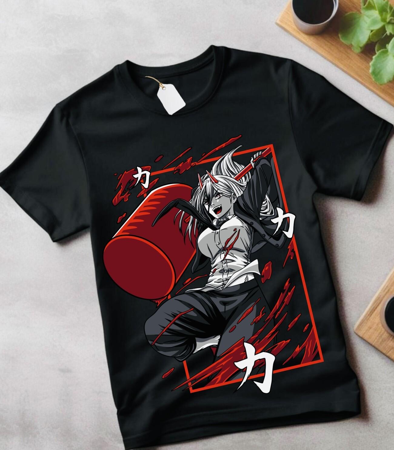 Chainsaw Man T-Shirt Mens Womens Tees Top Devil Anime Japanese Manga Chainsaw Man Denji Power Shirt S