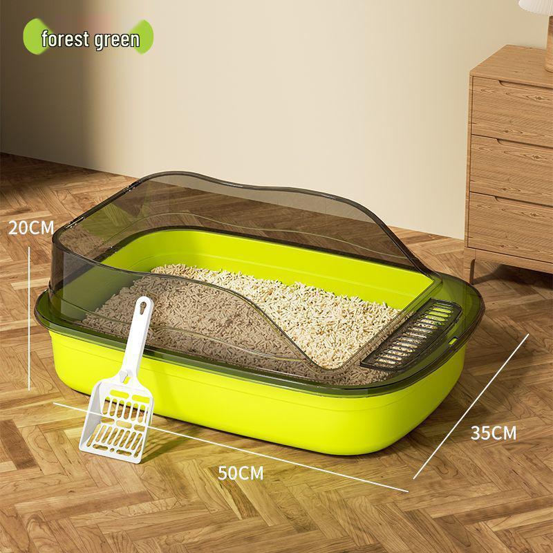 

Компактный лоток для кошачьего туалета с открытым верхом и высокими бортиками для котят, защищающий от брызг Default