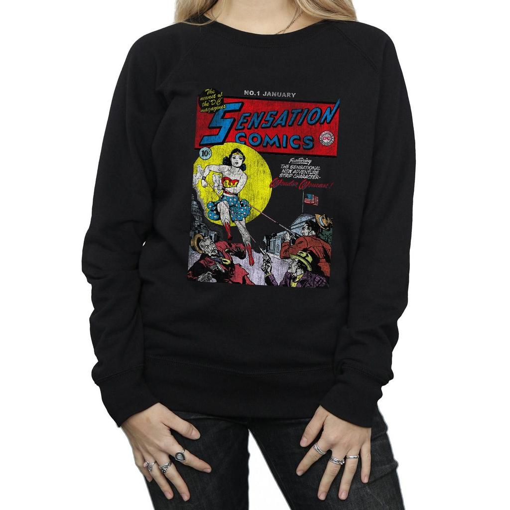 DC Comics Womens/Ladies Wonder Woman Sensation Comics Issue 1 Cover Sweatshirt