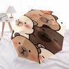 Capybara Themed Travel Umbrella-8 Ribs Automatic Opening and Closing, Portable Folding Design, Compact and Stylish Umbrella Suitable for Out