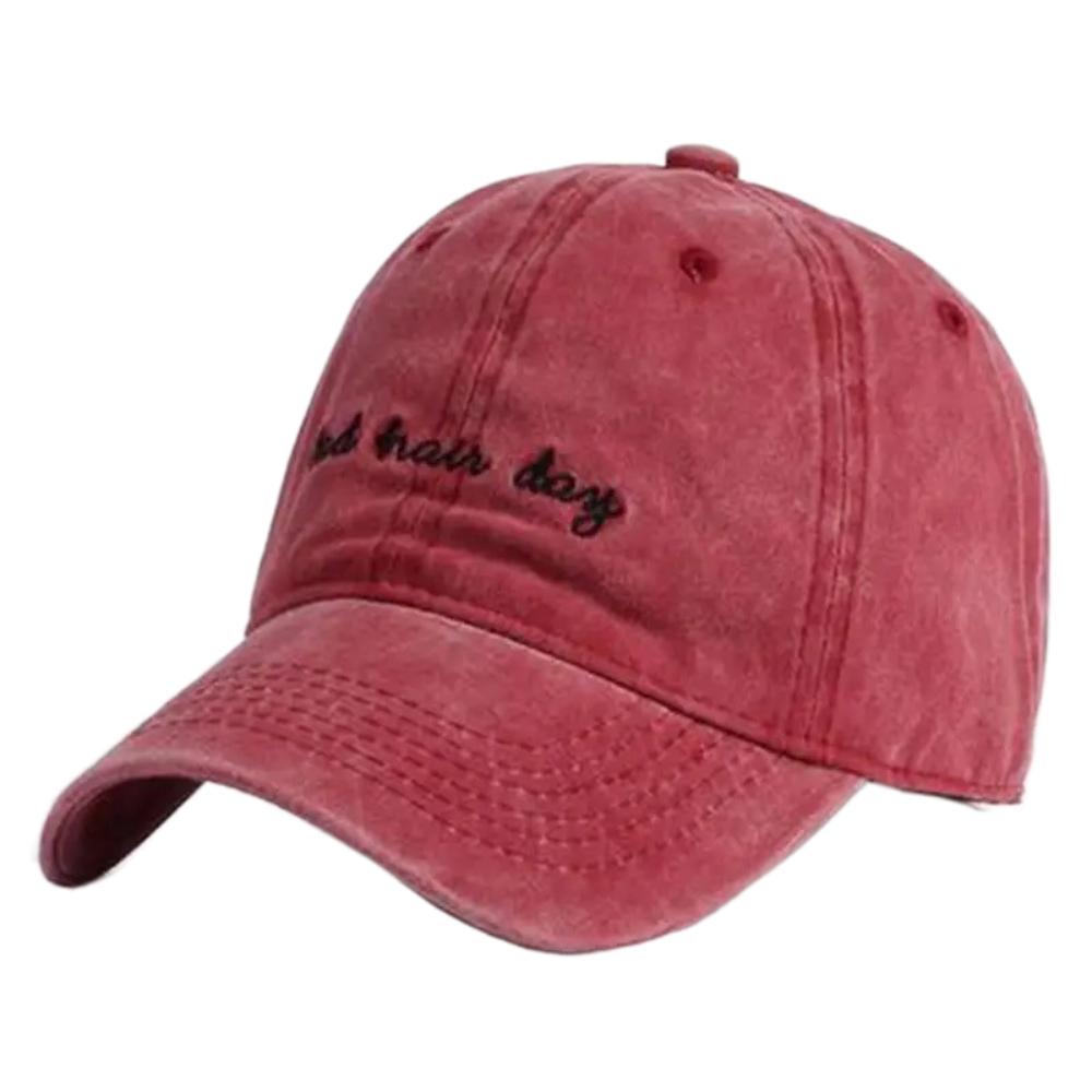 

Регулируемая состаренная выцветшая кепка выстиранная кепка-снэпбек бейсболка для мужчин женщин для занятий спортом на открытом воздухе вино красного